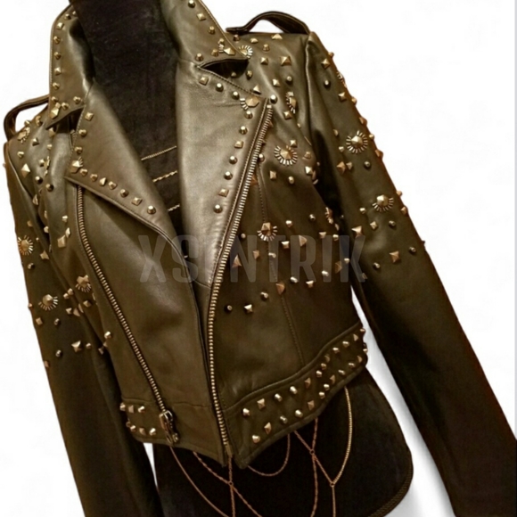 NASTY GAL "BLACK BULL HEATHER IN LEATHER" MOTO - Picture 12 of 13